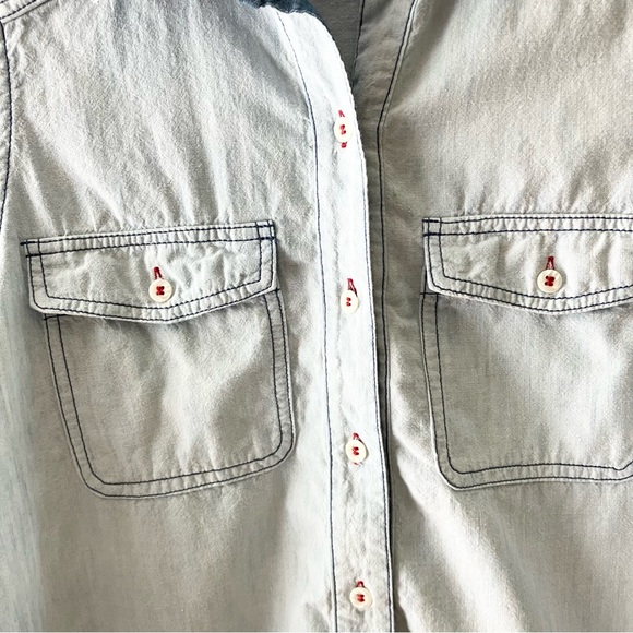 FREE PEOPLE Bandana Bandit Button up Chambray Shirt - Picture 5 of 6